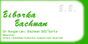 biborka bachman business card